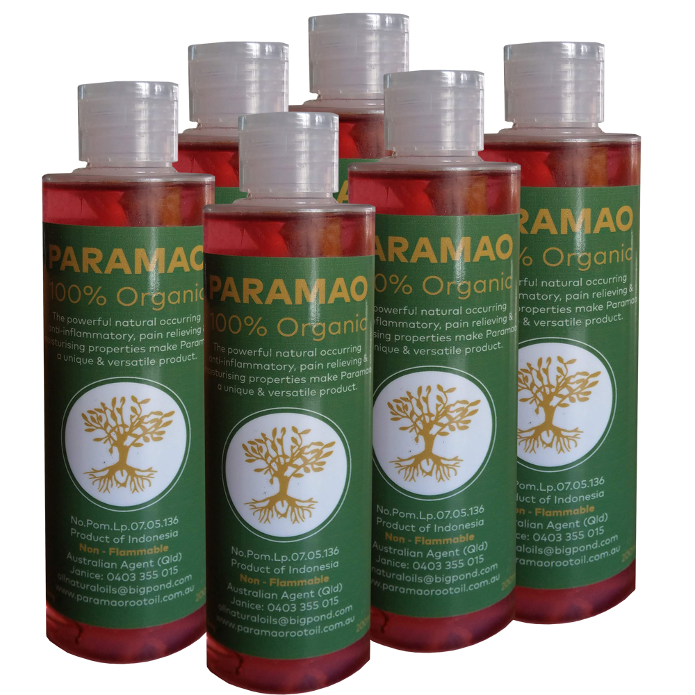 Paramao Oil - 6 Pack of 200 ml bottles with the root