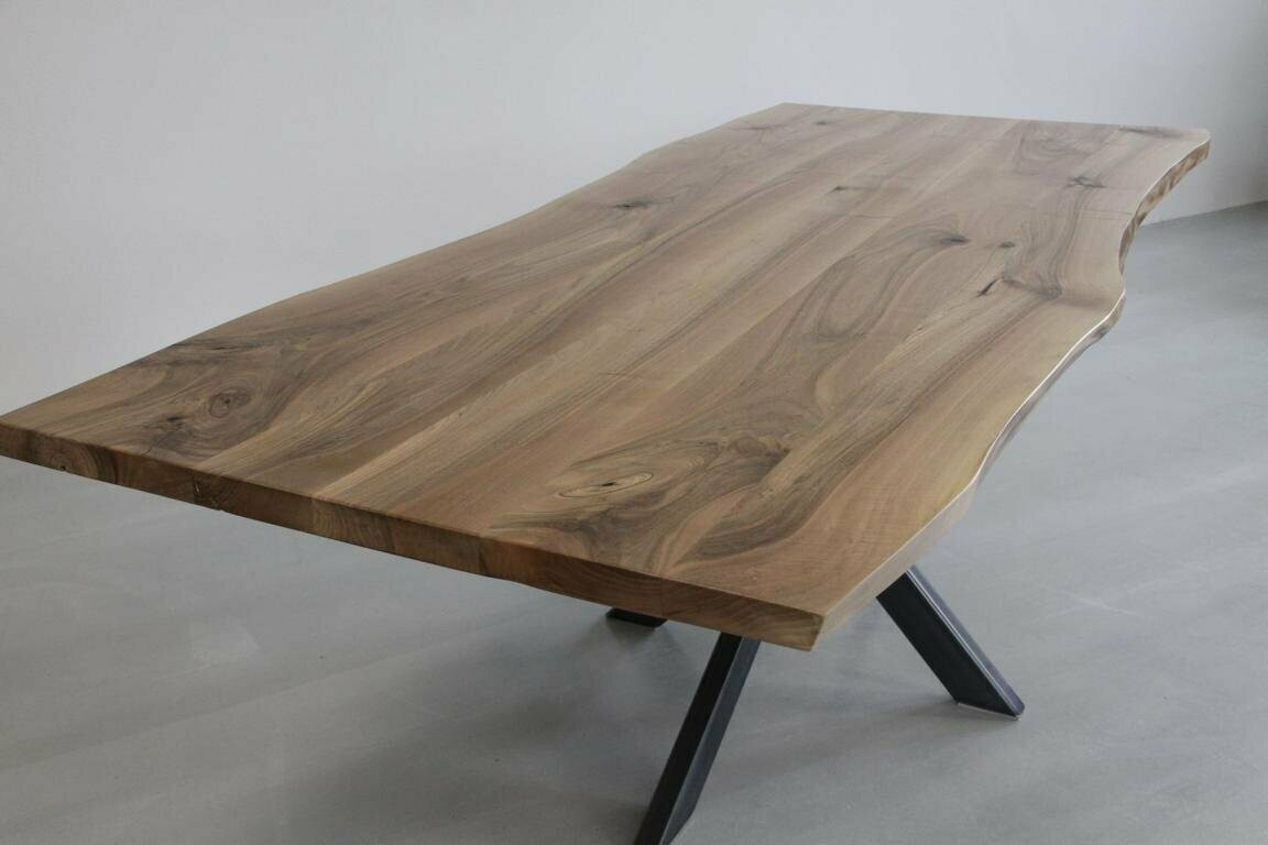 Massivholz Tischplatte Nussbaum 4 cm