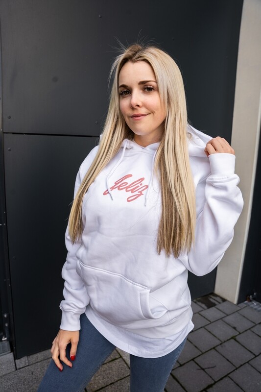 Feliz Basic Hoodie White Unisex