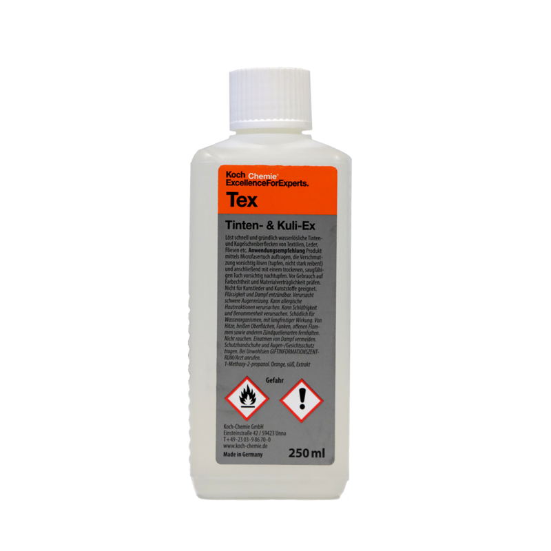 Tinten- & Kuli-Ex Tex - Tinten- und Kulientferner 250ml Tinten- & Kuli-Ex Tex - Tinten- und Kulientferner 250ml