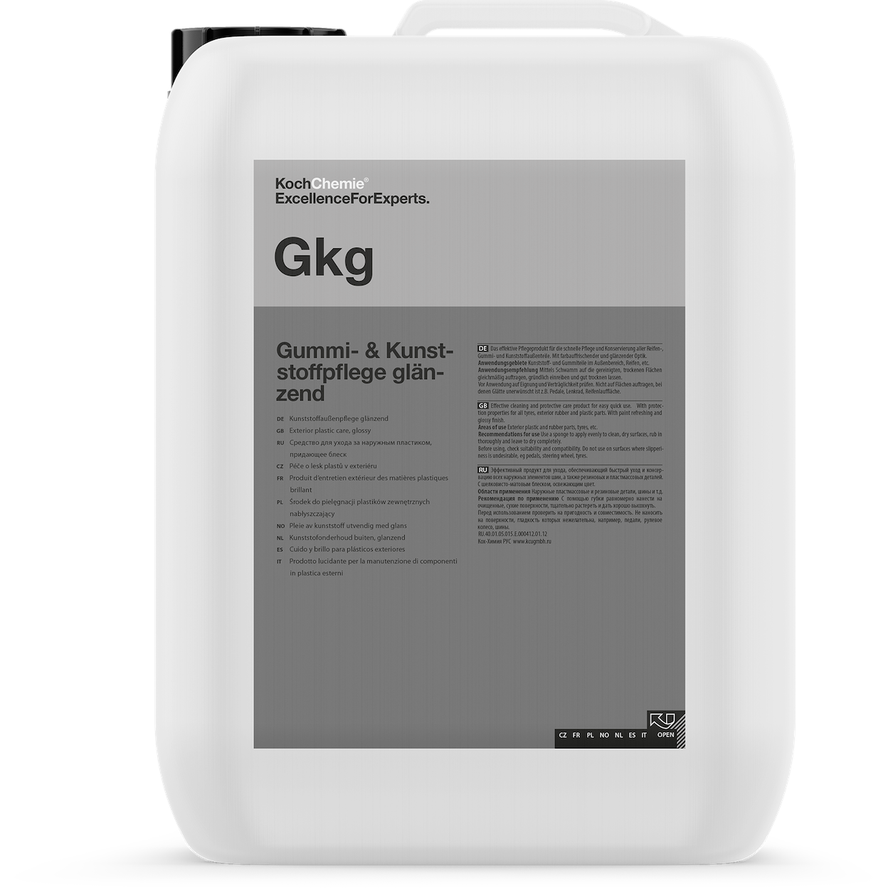 Gummi- & Kunststoffpflege glänzend Gkg - Kunststoffaußenpflege glänzend  10l