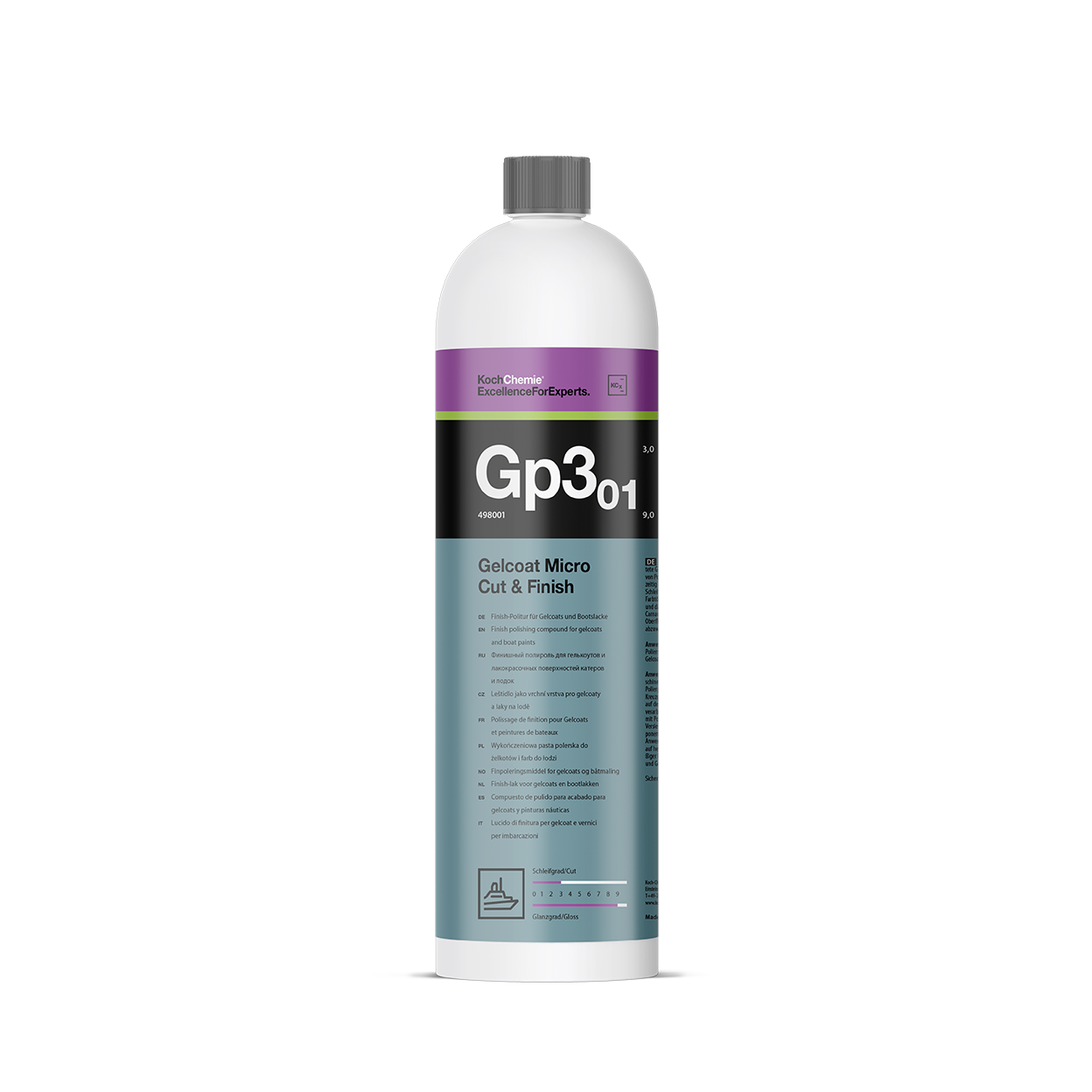 Gelcoat Micro Cut & Finish Gp3.01 - Finish-Politur für Gelcoats und Bootslacke 1l