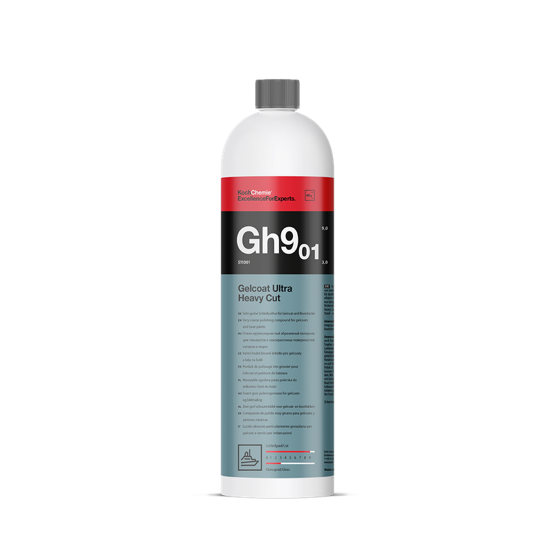 Gelcoat Ultra Heavy Cut Gh9.01 - Sehr grobe Schleifpolitur für Gelcoat und Bootslacke 1l Gelcoat Ultra Heavy Cut Gh9.01 - Sehr grobe Schleifpolitur für Gelcoat und Bootslacke 1l