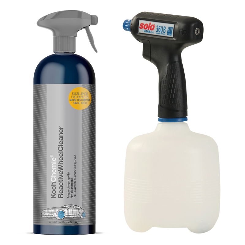 SOLO Akku-Handspritze 360B + Reactive Wheel Cleaner SOLO Akku-Handspritze 360B + Reactive Wheel Cleaner