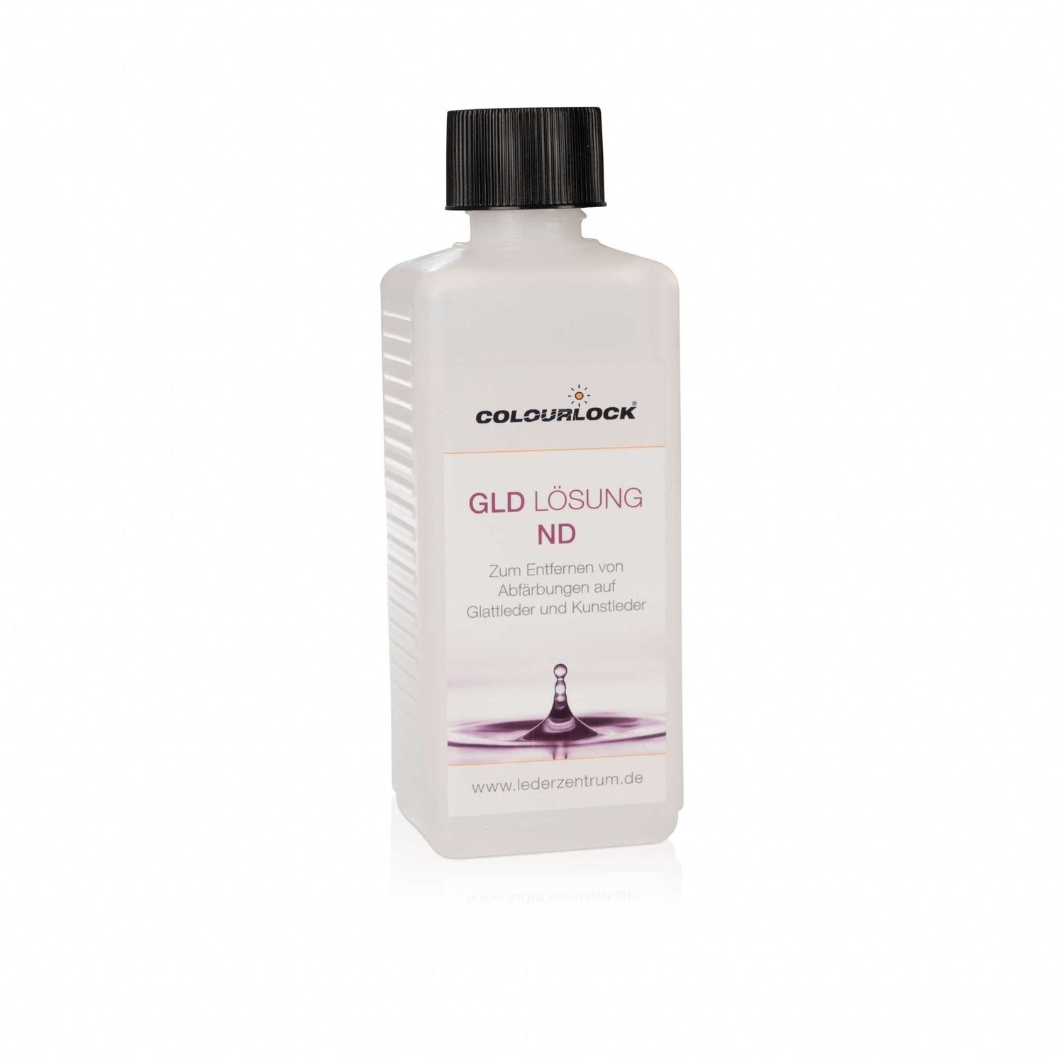 COLOURLOCK GLD-LÖSUNG ND - Spezialreiniger für hartnäckige Lederverfärbungen, Größe: 250ml Flasche