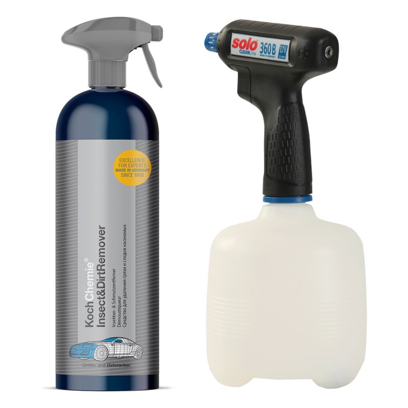 SOLO Akku-Handspritze 360B + Insect & Dirt Remover SOLO Akku-Handspritze 360B + Insect & Dirt Remover