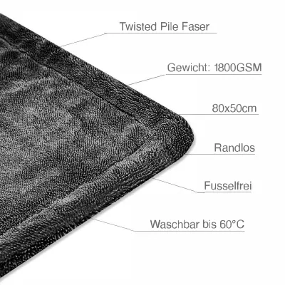 BLACK HOLE XL PREMIUM DRY TOWEL 80X50CM EDGELESS