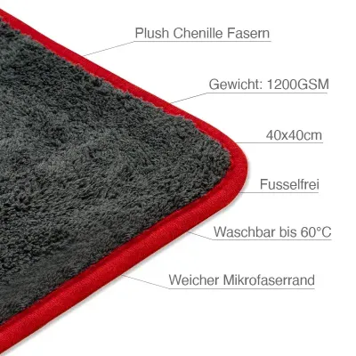 ULTRA FINISH MICROFIBER FINISHING CLOTH 40X40CM 1200GSM