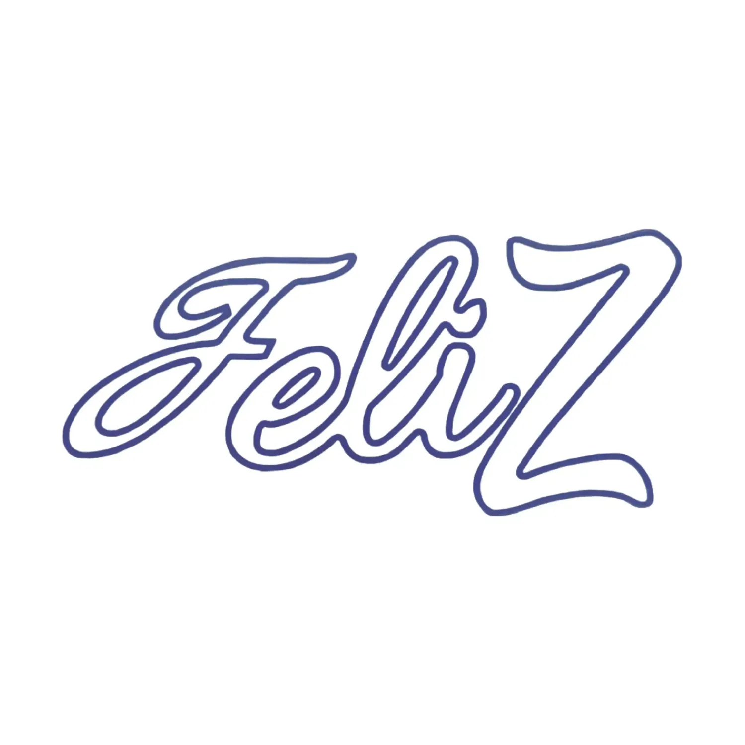 Feliz hollow lettering sticker Feliz hollow lettering sticker