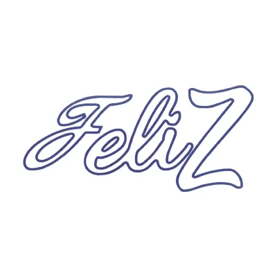 Feliz hollow lettering sticker Feliz hollow lettering sticker