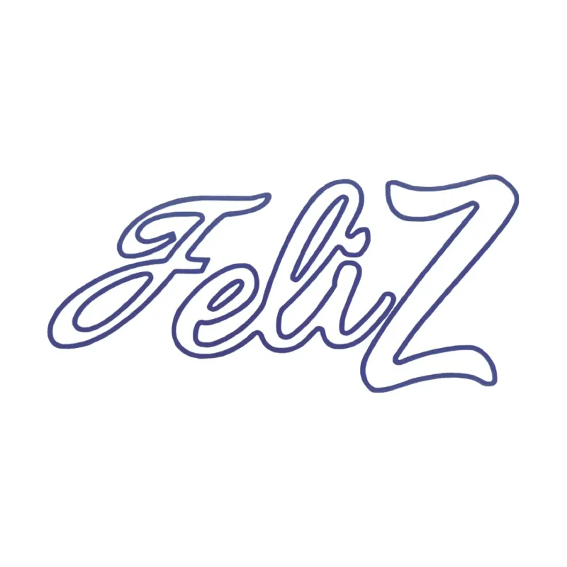 Feliz hollow lettering sticker