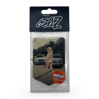 Feliz air freshener with New Car aroma