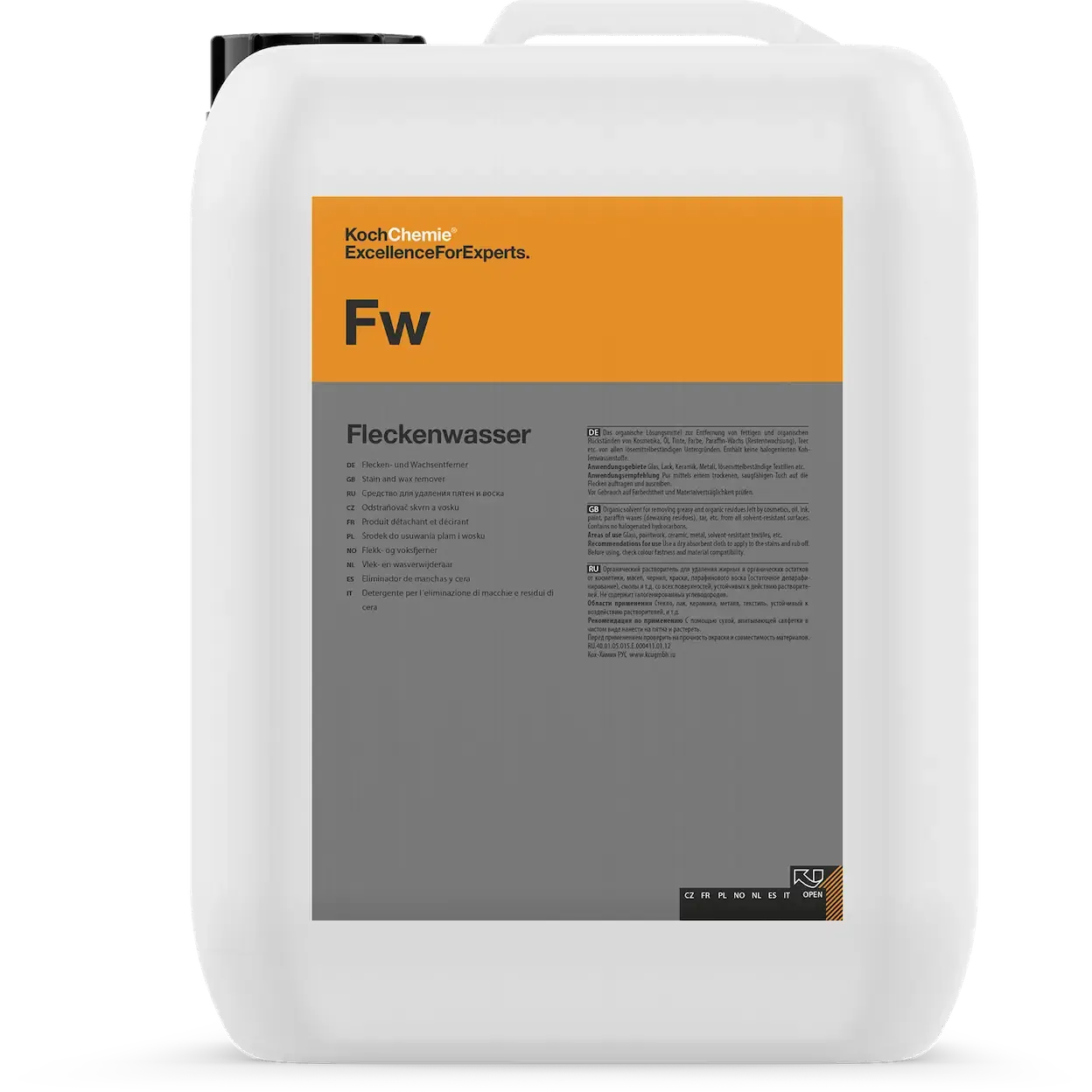 Fleckenwasser Fw - Flecken- & Wachsentferner 10l