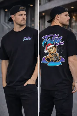 T-SHIRT "FELIZ NAVIDAD" DUNKELBLAU