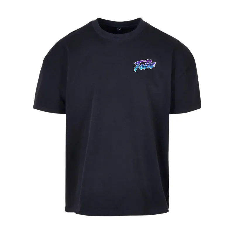 T-SHIRT "FELIZ NAVIDAD" DUNKELBLAU