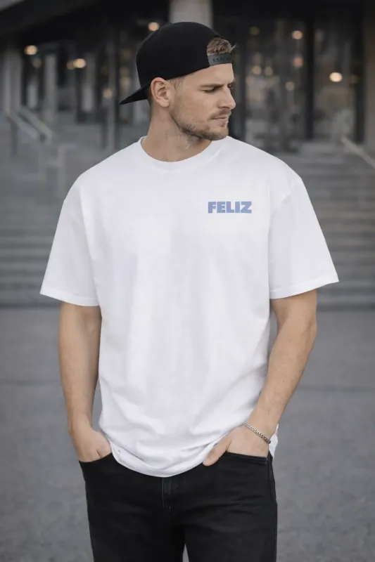 T-SHIRT "SCROLL LESS FEEL MORE" WHITE