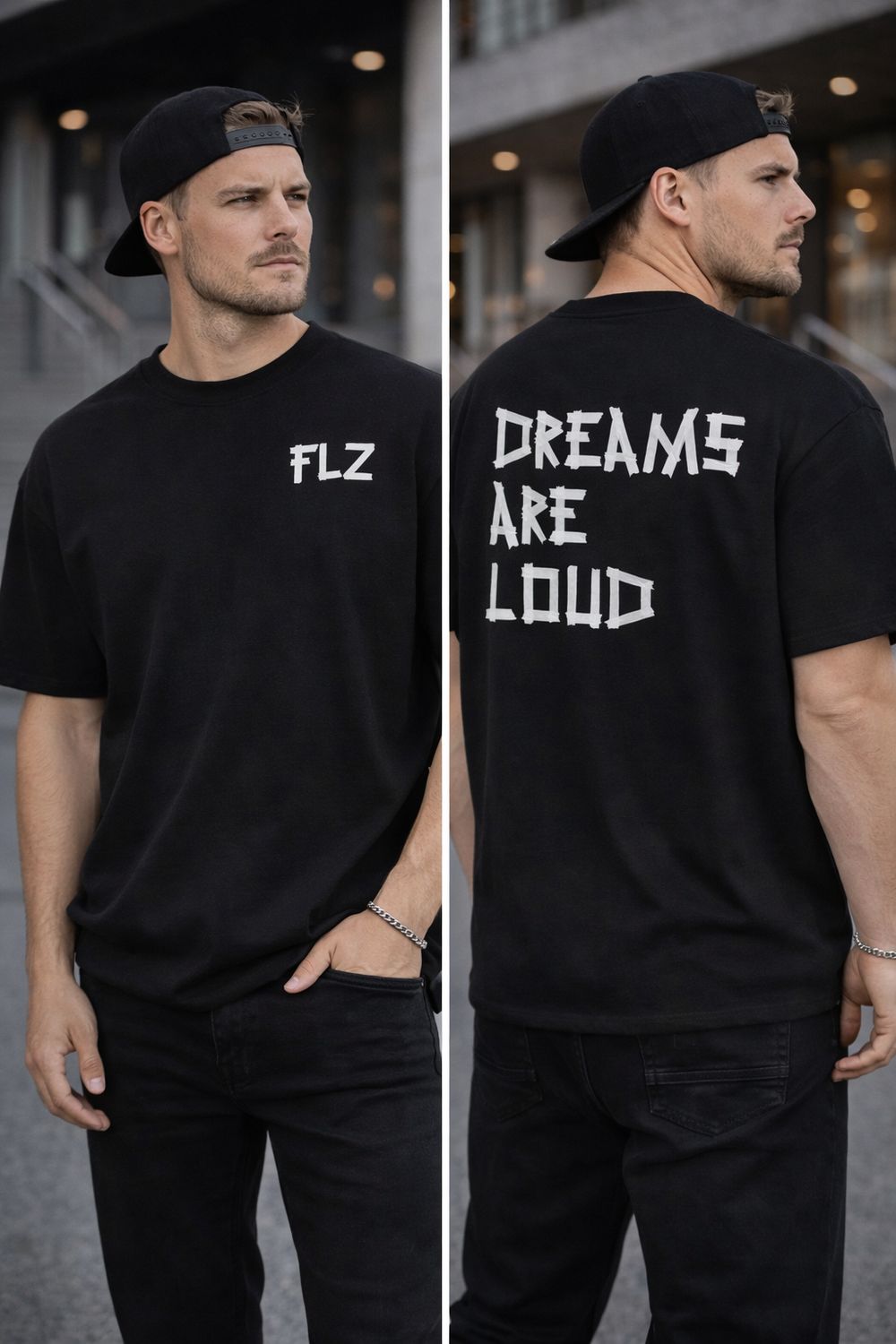 T-SHIRT "DREAMS ARE LOUD" BLACK