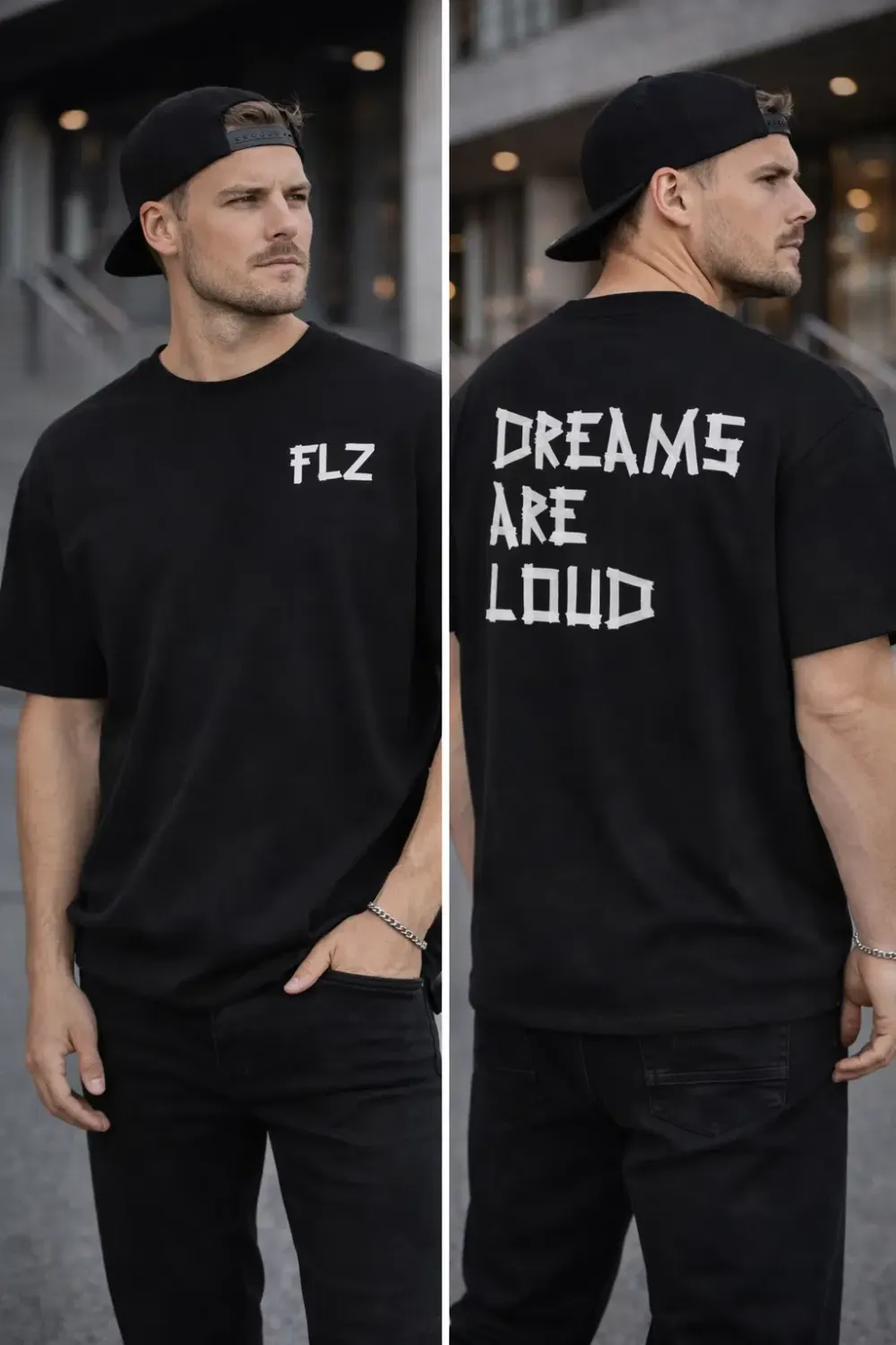 T-SHIRT "DREAMS ARE LOUD" BLACK