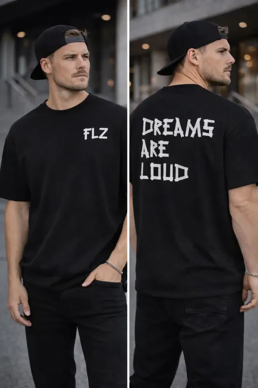 T-SHIRT "DREAMS ARE LOUD" BLACK
