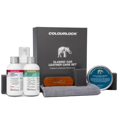 COLOURLOCK Classic Car Leather Care Set - Pflegeset für strapaziertes Oldtimer Leder