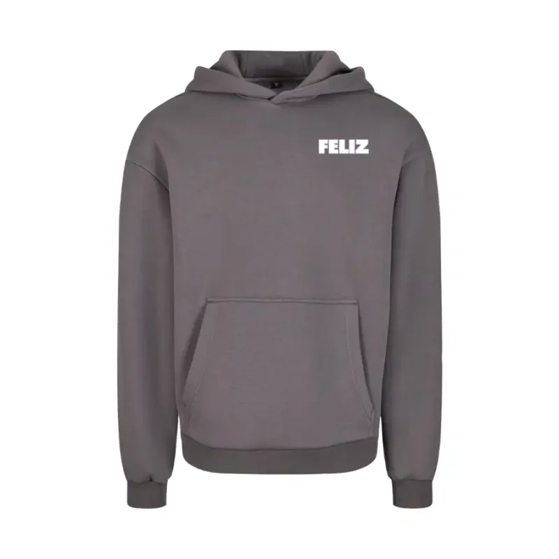 HOODIE "SCROLL LESS FEEL MORE" GRAU