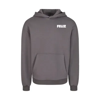 HOODIE "SCROLL LESS FEEL MORE" GRAU