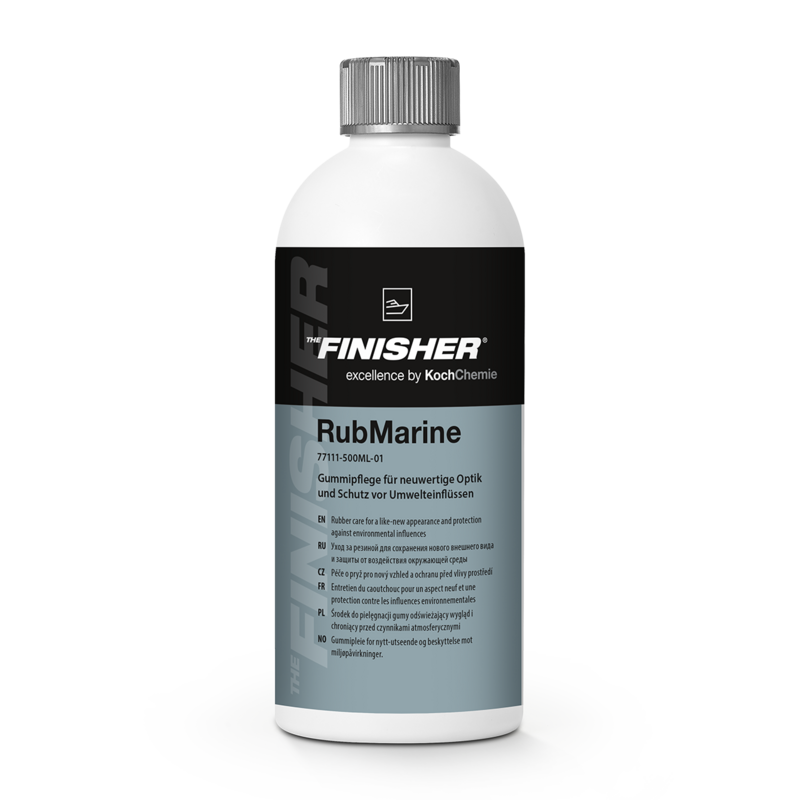 THE FINISHER RubMarine 500ml — Silikonölfreie Spezialpflege für Gummi- und Kunststoffteile im Außenbereich