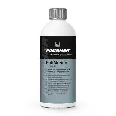 THE FINISHER RubMarine 500ml — Silikonölfreie Spezialpflege für Gummi- und Kunststoffteile im Außenbereich