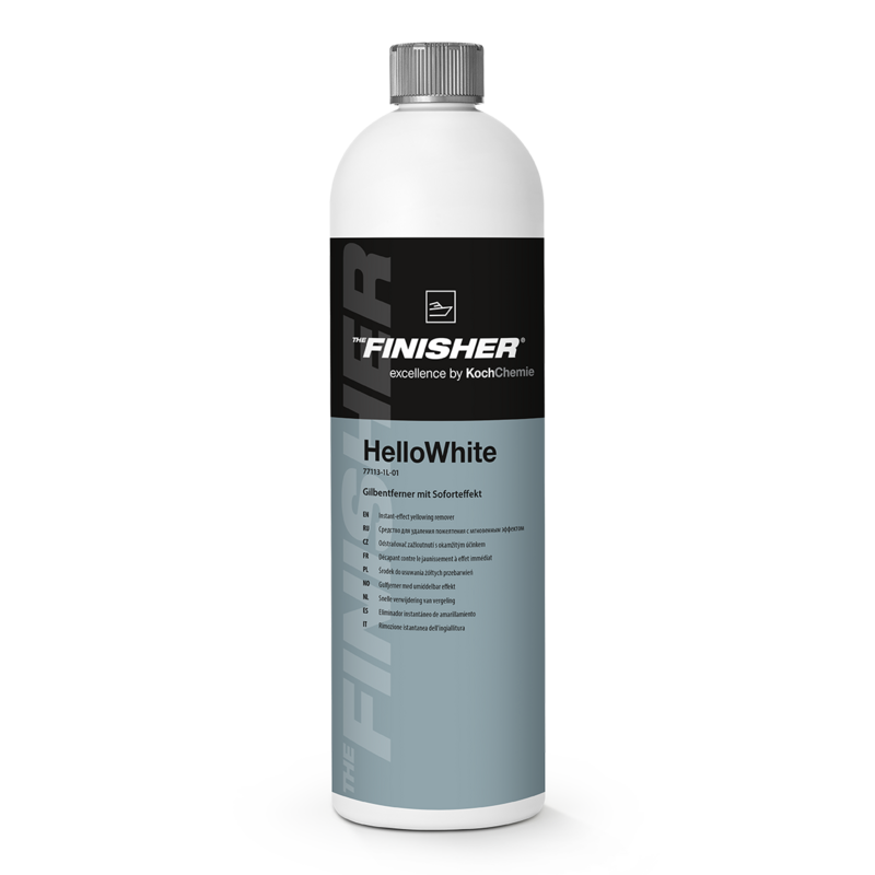 THE FINISHER HelloWhite 1l — Kraftreiniger mit Sofort-Effekt für Gelcoat und Lack