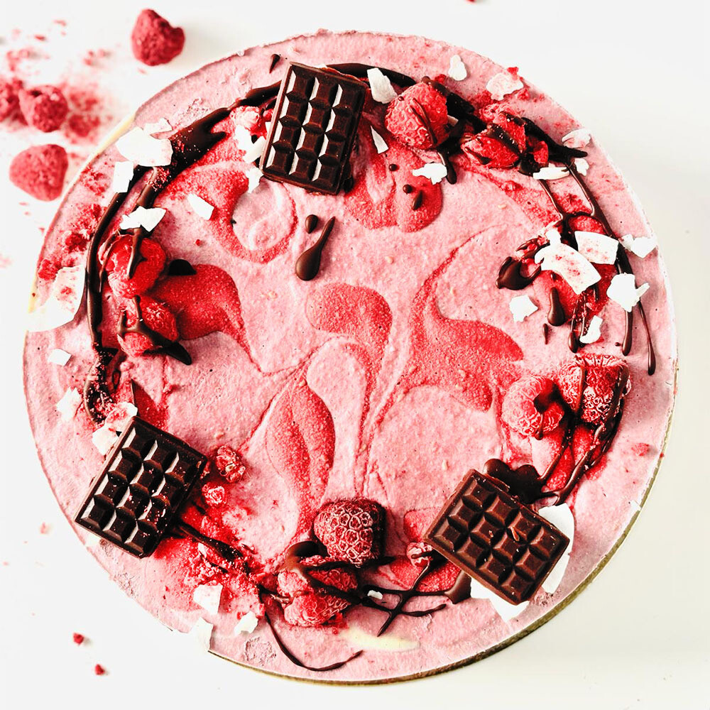 Vegan RawCake Rasperry-Vanilla glutenfrei ohne zucker
