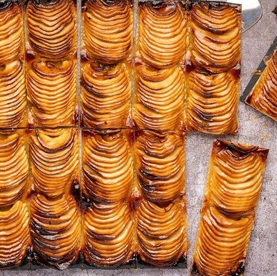 Plaque de tarte aux pommes
