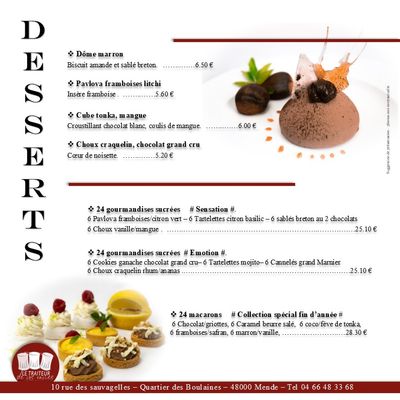 LES DESSERTS