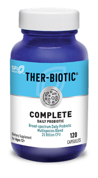 Ther-Biotic® Complete 120 vegcaps * This product is heat sensitive. Two day shipping is recommended. Refrigerate upon receipt.