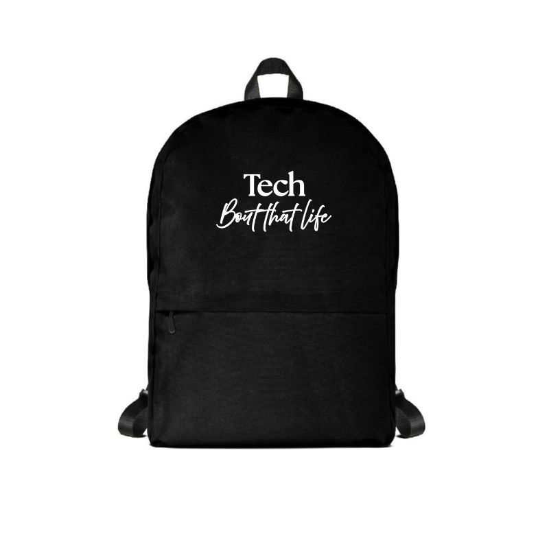Tech Backpack - White Logo