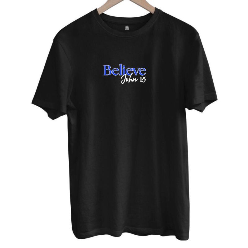 Believe Tee - Blue Logo