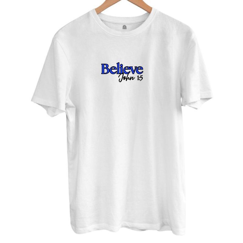 Believe Tee - Blue Logo