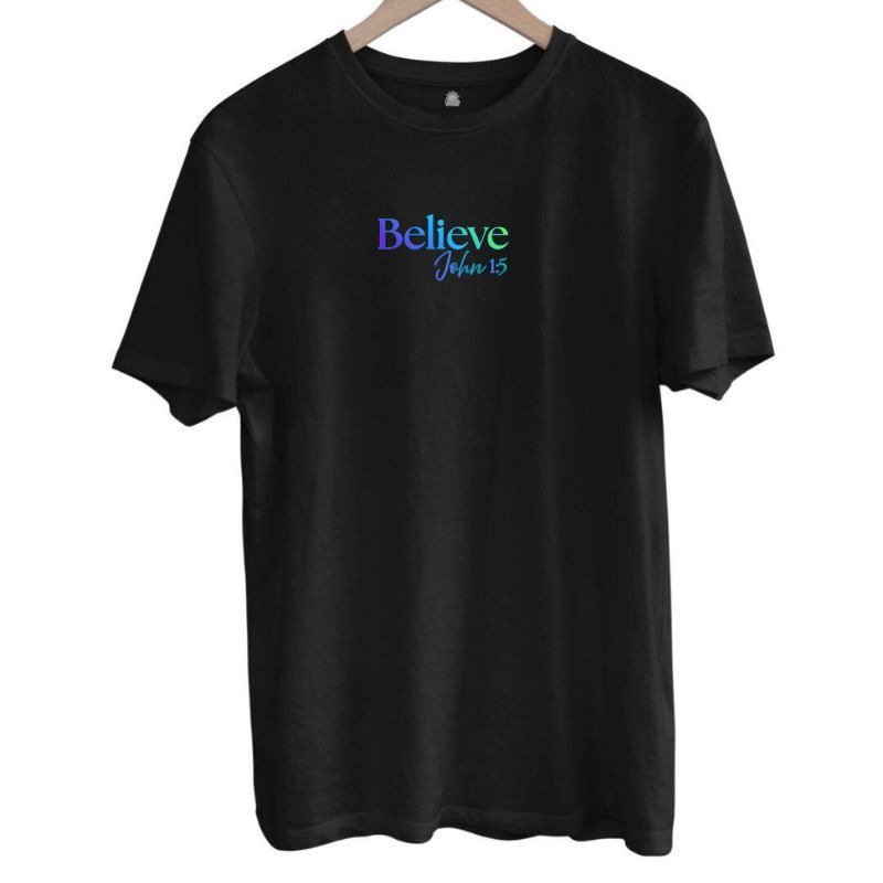 Believe Tee - Blue Logo