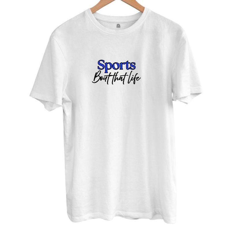 Sports Tee - Blue Logo