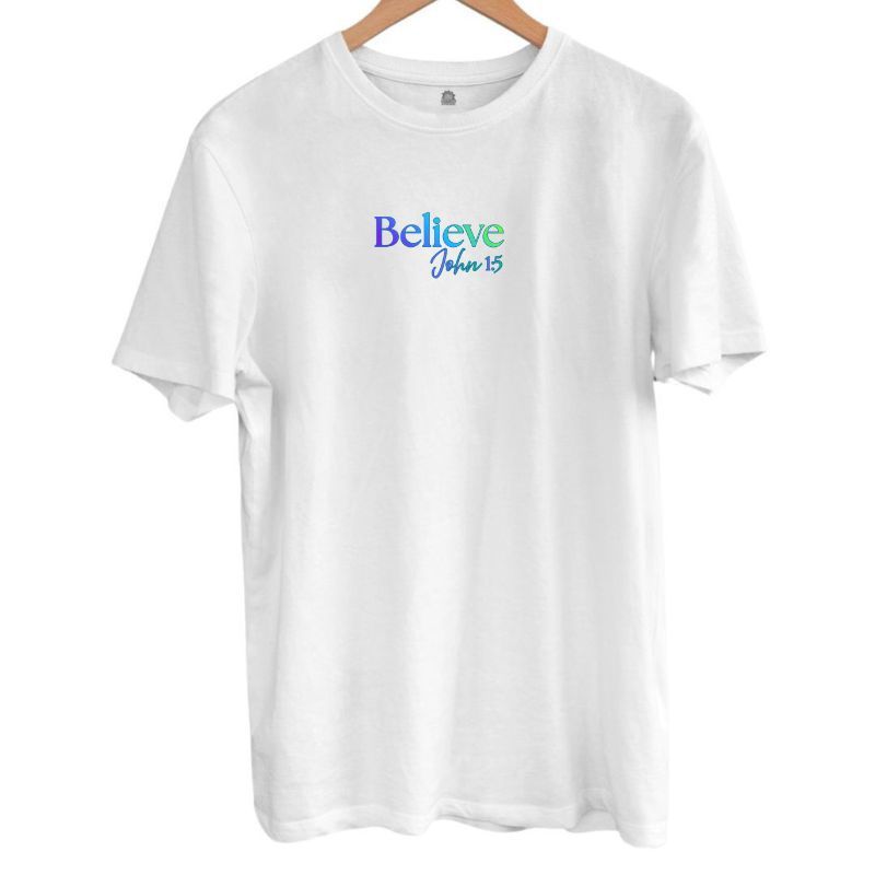 Believe Tee - Blue Logo