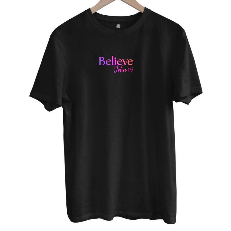 Believe Tee - Pink Logo