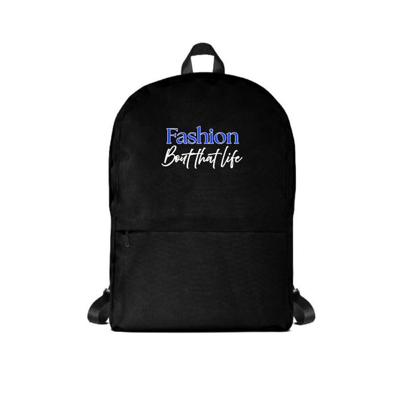 Fashion Backpack - Blue Logo