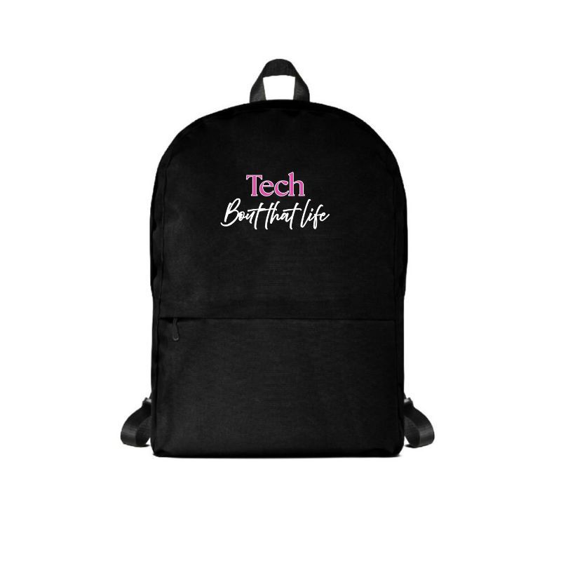 Tech Backpack - Pink Logo