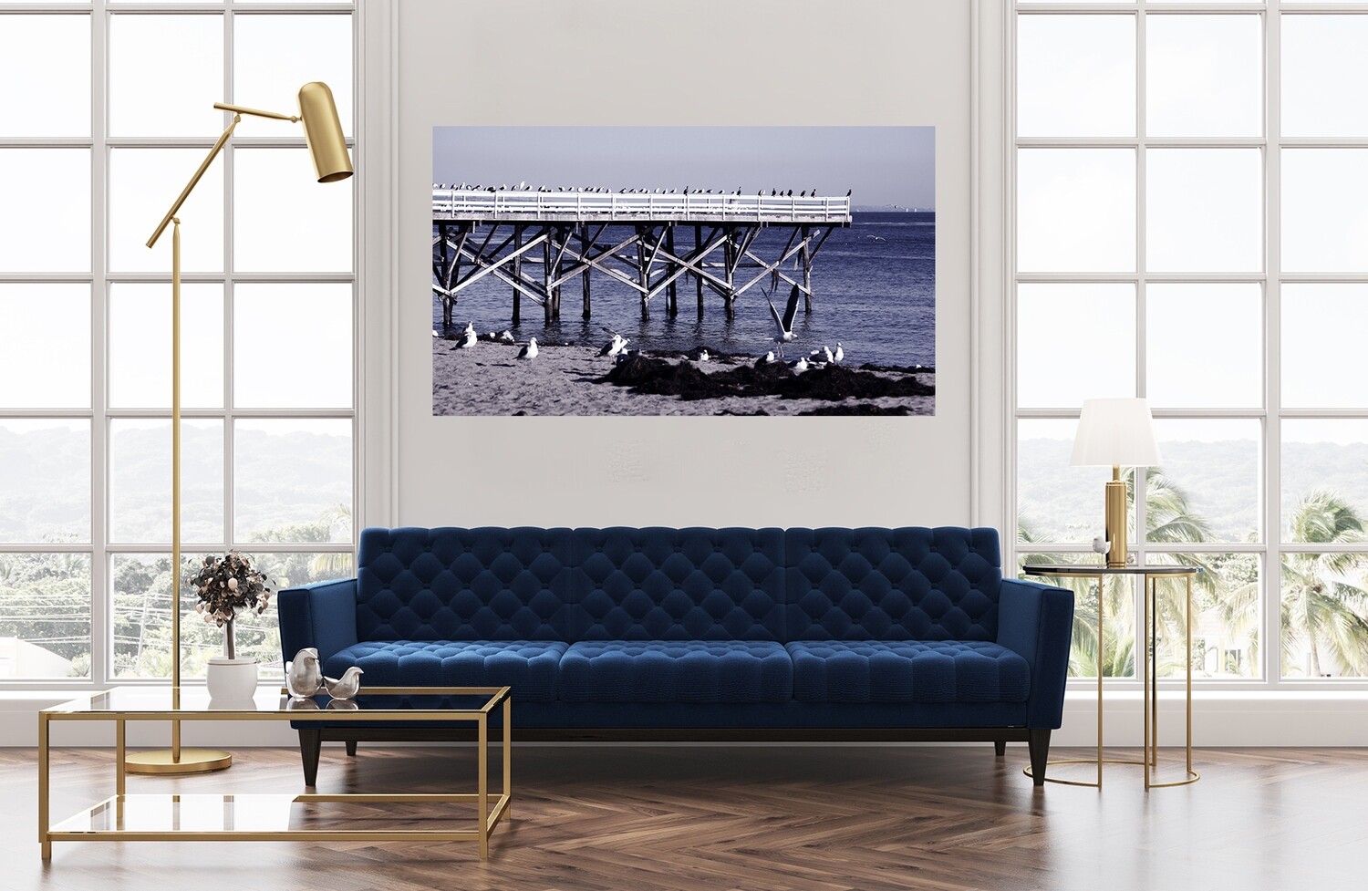 PURPLE PIER  (49&quot;x33&quot;)
