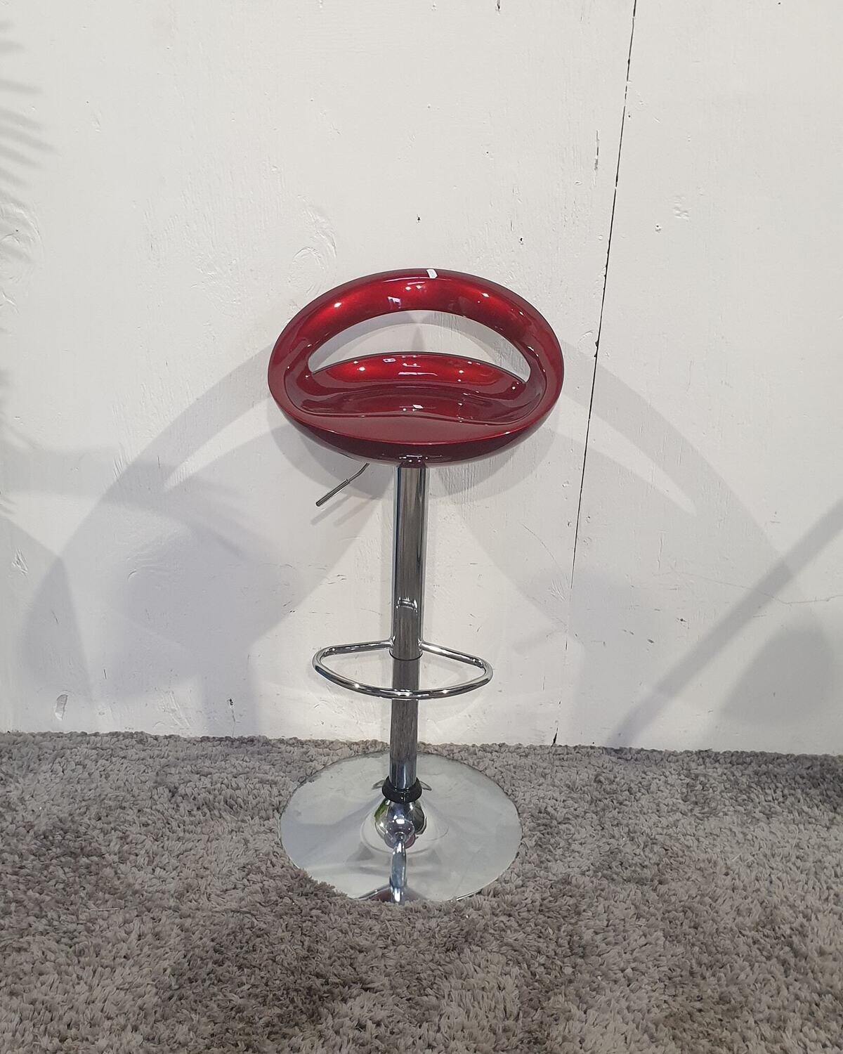 red gas lift bar stool