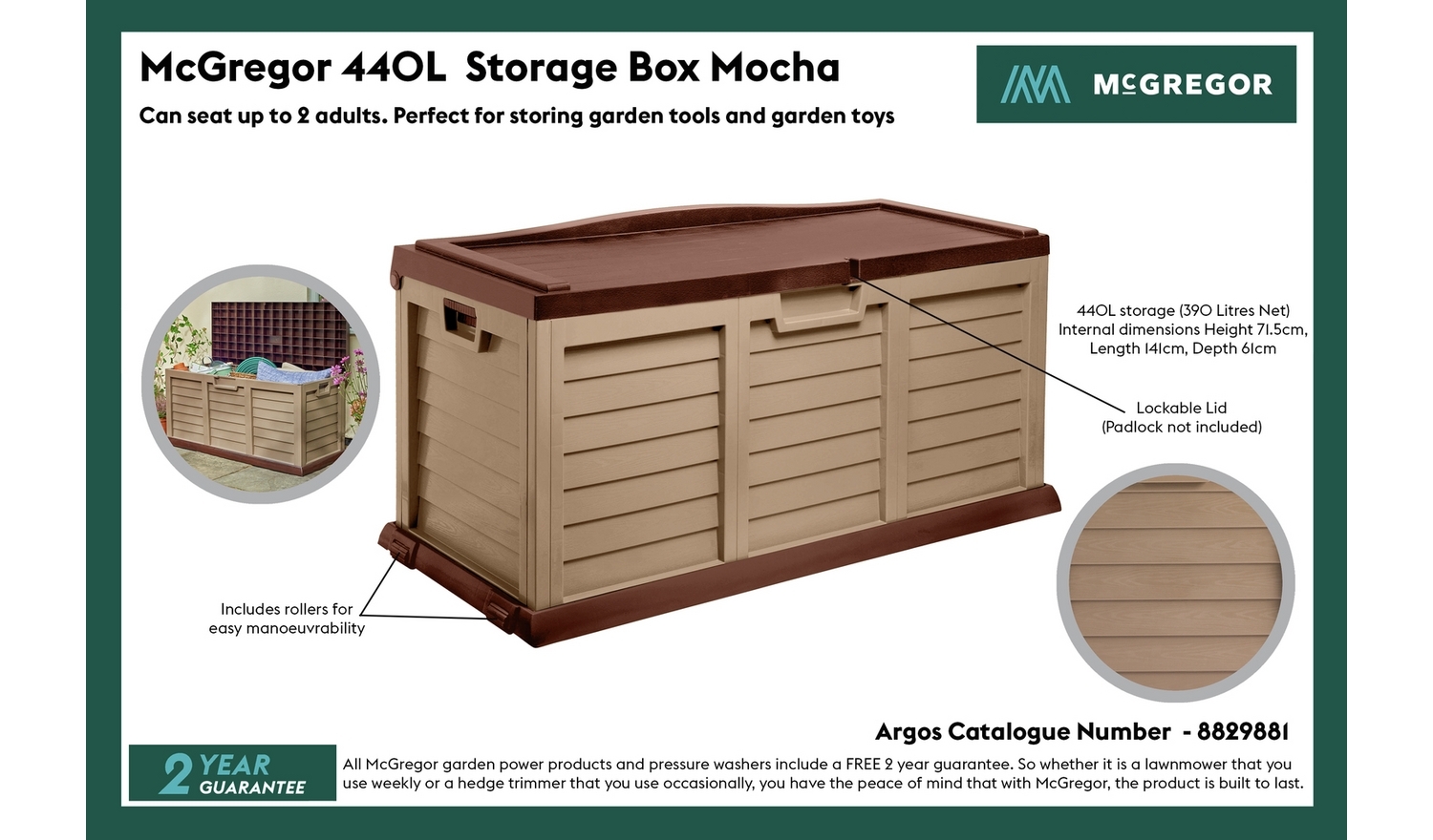 McGregor 420L Storage Box - Mocha D2^