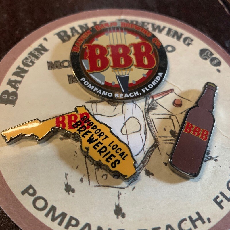 Bangin&#39; Banjo Enamel Pins Set