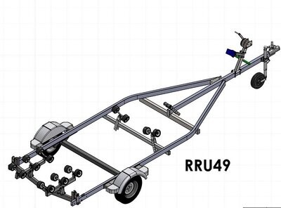 Rapide roller trailer RU49 Gross weight 750 kg 4.3 m