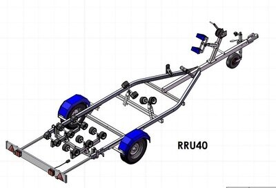 Rapide roller trailer RU40 Gross weight 750 kg 4 m