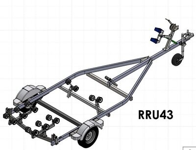 Rapide roller trailer RU43 Gross weight 750 kg 4.3 m