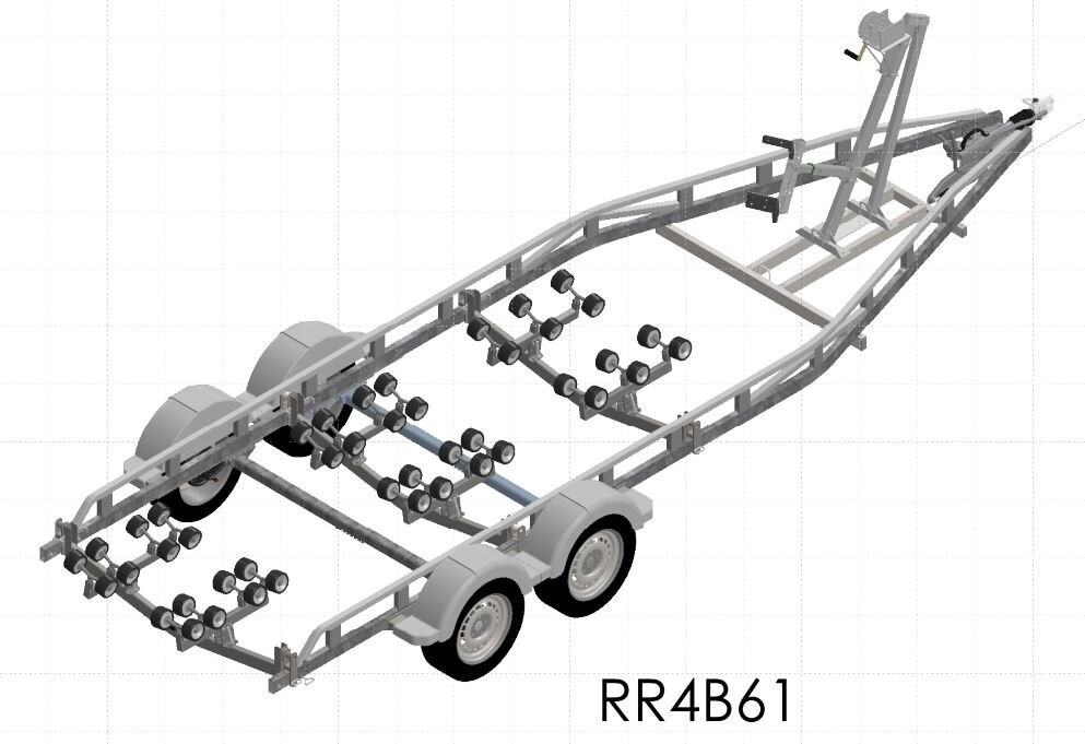 Rapide twin axle roller trailer R4B61 Gross weight 2000 kg 6.1m